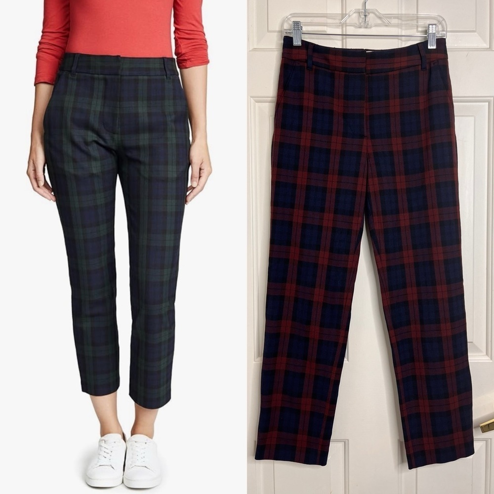 Velvet by Graham Spencer Check Trouser 4 Red Blue